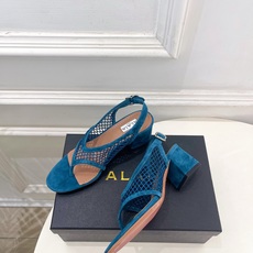 ALAÏA 阿莱亚26𝐬𝐬 2026春夏新品 秀场同款 镂空渔网粗跟夹脚凉鞋—————————Alaï ALAÏA 阿莱亚26𝐬𝐬 2026春夏新品 秀场同款 镂空渔网粗跟夹脚凉鞋—————————Alaï