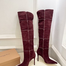 Gianvito Rossi|吉安维托·罗西 26𝐬𝐬2026秋冬新品 GR复古拼接尖头高跟长靴 火爆 Gianvito Rossi|吉安维托·罗西 26𝐬𝐬2026秋冬新品 GR复古拼接尖头高跟长靴 火爆