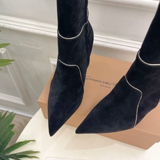 Gianvito Rossi|吉安维托·罗西 26𝐬𝐬2026秋冬新品 GR复古拼接尖头高跟短靴 火爆 Gianvito Rossi|吉安维托·罗西 26𝐬𝐬2026秋冬新品 GR复古拼接尖头高跟短靴 火爆