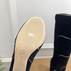 Gianvito Rossi|吉安维托·罗西 26𝐬𝐬2026秋冬新品 GR复古拼接圆头粗跟长筒靴 火 Gianvito Rossi|吉安维托·罗西 26𝐬𝐬2026秋冬新品 GR复古拼接圆头粗跟长筒靴 火