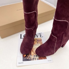 Gianvito Rossi|吉安维托·罗西 26𝐬𝐬2026秋冬新品 GR复古拼接圆头粗跟长筒靴 火 Gianvito Rossi|吉安维托·罗西 26𝐬𝐬2026秋冬新品 GR复古拼接圆头粗跟长筒靴 火