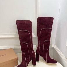 Gianvito Rossi|吉安维托·罗西 26𝐬𝐬2026秋冬新品 GR复古拼接圆头粗跟长筒靴 火 Gianvito Rossi|吉安维托·罗西 26𝐬𝐬2026秋冬新品 GR复古拼接圆头粗跟长筒靴 火