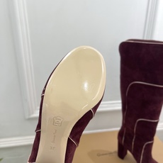 Gianvito Rossi|吉安维托·罗西 26𝐬𝐬2026秋冬新品 GR复古拼接圆头粗跟长筒靴 火 Gianvito Rossi|吉安维托·罗西 26𝐬𝐬2026秋冬新品 GR复古拼接圆头粗跟长筒靴 火