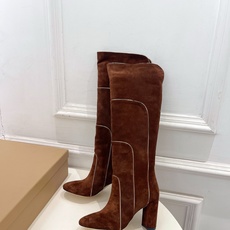 Gianvito Rossi|吉安维托·罗西 26𝐬𝐬2026秋冬新品 GR复古拼接圆头粗跟长筒靴 火 Gianvito Rossi|吉安维托·罗西 26𝐬𝐬2026秋冬新品 GR复古拼接圆头粗跟长筒靴 火