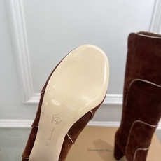 Gianvito Rossi|吉安维托·罗西 26𝐬𝐬2026秋冬新品 GR复古拼接圆头粗跟长筒靴 火 Gianvito Rossi|吉安维托·罗西 26𝐬𝐬2026秋冬新品 GR复古拼接圆头粗跟长筒靴 火