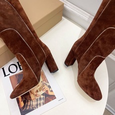 Gianvito Rossi|吉安维托·罗西 26𝐬𝐬2026秋冬新品 GR复古拼接圆头粗跟长筒靴 火 Gianvito Rossi|吉安维托·罗西 26𝐬𝐬2026秋冬新品 GR复古拼接圆头粗跟长筒靴 火
