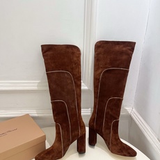 Gianvito Rossi|吉安维托·罗西 26𝐬𝐬2026秋冬新品 GR复古拼接圆头粗跟长筒靴 火 Gianvito Rossi|吉安维托·罗西 26𝐬𝐬2026秋冬新品 GR复古拼接圆头粗跟长筒靴 火