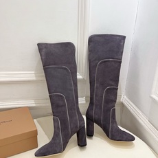 Gianvito Rossi|吉安维托·罗西 26𝐬𝐬2026秋冬新品 GR复古拼接圆头粗跟长筒靴 火 Gianvito Rossi|吉安维托·罗西 26𝐬𝐬2026秋冬新品 GR复古拼接圆头粗跟长筒靴 火