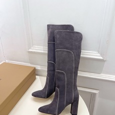 Gianvito Rossi|吉安维托·罗西 26𝐬𝐬2026秋冬新品 GR复古拼接圆头粗跟长筒靴 火 Gianvito Rossi|吉安维托·罗西 26𝐬𝐬2026秋冬新品 GR复古拼接圆头粗跟长筒靴 火