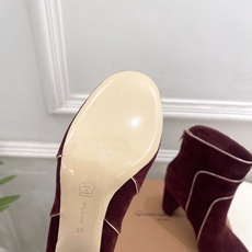 Gianvito Rossi|吉安维托·罗西 26𝐬𝐬2026秋冬新品 GR复古拼接圆头粗跟短靴 火爆 Gianvito Rossi|吉安维托·罗西 26𝐬𝐬2026秋冬新品 GR复古拼接圆头粗跟短靴 火爆