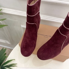 Gianvito Rossi|吉安维托·罗西 26𝐬𝐬2026秋冬新品 GR复古拼接圆头粗跟短靴 火爆 Gianvito Rossi|吉安维托·罗西 26𝐬𝐬2026秋冬新品 GR复古拼接圆头粗跟短靴 火爆