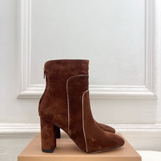 Gianvito Rossi|吉安维托·罗西 26𝐬𝐬2026秋冬新品 GR复古拼接圆头粗跟短靴 火爆 Gianvito Rossi|吉安维托·罗西 26𝐬𝐬2026秋冬新品 GR复古拼接圆头粗跟短靴 火爆