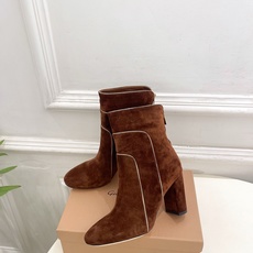 Gianvito Rossi|吉安维托·罗西 26𝐬𝐬2026秋冬新品 GR复古拼接圆头粗跟短靴 火爆 Gianvito Rossi|吉安维托·罗西 26𝐬𝐬2026秋冬新品 GR复古拼接圆头粗跟短靴 火爆