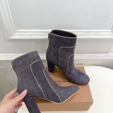 Gianvito Rossi|吉安维托·罗西 26𝐬𝐬2026秋冬新品 GR复古拼接圆头粗跟短靴 火爆 Gianvito Rossi|吉安维托·罗西 26𝐬𝐬2026秋冬新品 GR复古拼接圆头粗跟短靴 火爆
