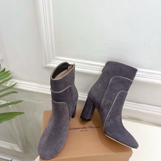 Gianvito Rossi|吉安维托·罗西 26𝐬𝐬2026秋冬新品 GR复古拼接圆头粗跟短靴 火爆 Gianvito Rossi|吉安维托·罗西 26𝐬𝐬2026秋冬新品 GR复古拼接圆头粗跟短靴 火爆