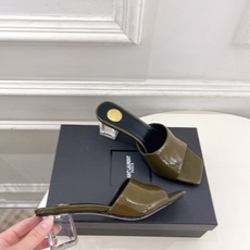 SAIN*LAURENT 圣罗兰 26𝐬𝐬2026春夏新品YSL透明跟方头粗跟拖鞋 上新☑️————— SAIN*LAURENT 圣罗兰 26𝐬𝐬2026春夏新品YSL透明跟方头粗跟拖鞋 上新☑️—————