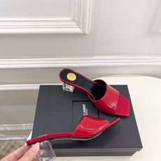 SAIN*LAURENT 圣罗兰 26𝐬𝐬2026春夏新品YSL透明跟方头粗跟拖鞋 上新☑️————— SAIN*LAURENT 圣罗兰 26𝐬𝐬2026春夏新品YSL透明跟方头粗跟拖鞋 上新☑️—————