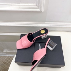SAIN*LAURENT 圣罗兰 26𝐬𝐬2026春夏新品YSL透明跟方头粗跟拖鞋 上新☑️————— SAIN*LAURENT 圣罗兰 26𝐬𝐬2026春夏新品YSL透明跟方头粗跟拖鞋 上新☑️—————