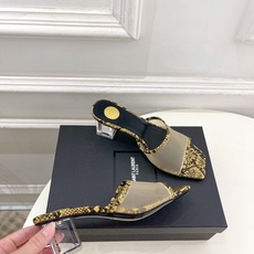 SAIN*LAURENT 圣罗兰 26𝐬𝐬2026春夏新品YSL透明跟网纱方头粗跟拖鞋 上新☑️——— SAIN*LAURENT 圣罗兰 26𝐬𝐬2026春夏新品YSL透明跟网纱方头粗跟拖鞋 上新☑️———