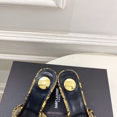SAIN*LAURENT 圣罗兰 26𝐬𝐬2026春夏新品YSL透明跟网纱方头粗跟拖鞋 上新☑️——— SAIN*LAURENT 圣罗兰 26𝐬𝐬2026春夏新品YSL透明跟网纱方头粗跟拖鞋 上新☑️———