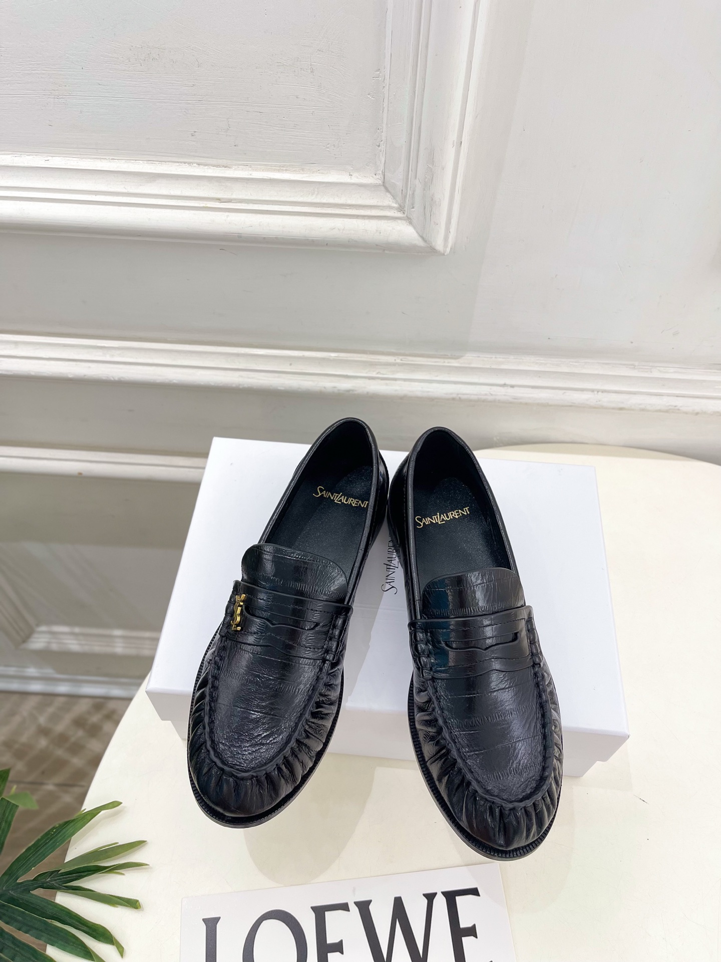 SAIN*LAURENT  圣罗兰  26𝐬𝐬  ☘️2026春夏新品YSL褶皱情侣款乐福鞋 上新☑️ ————————