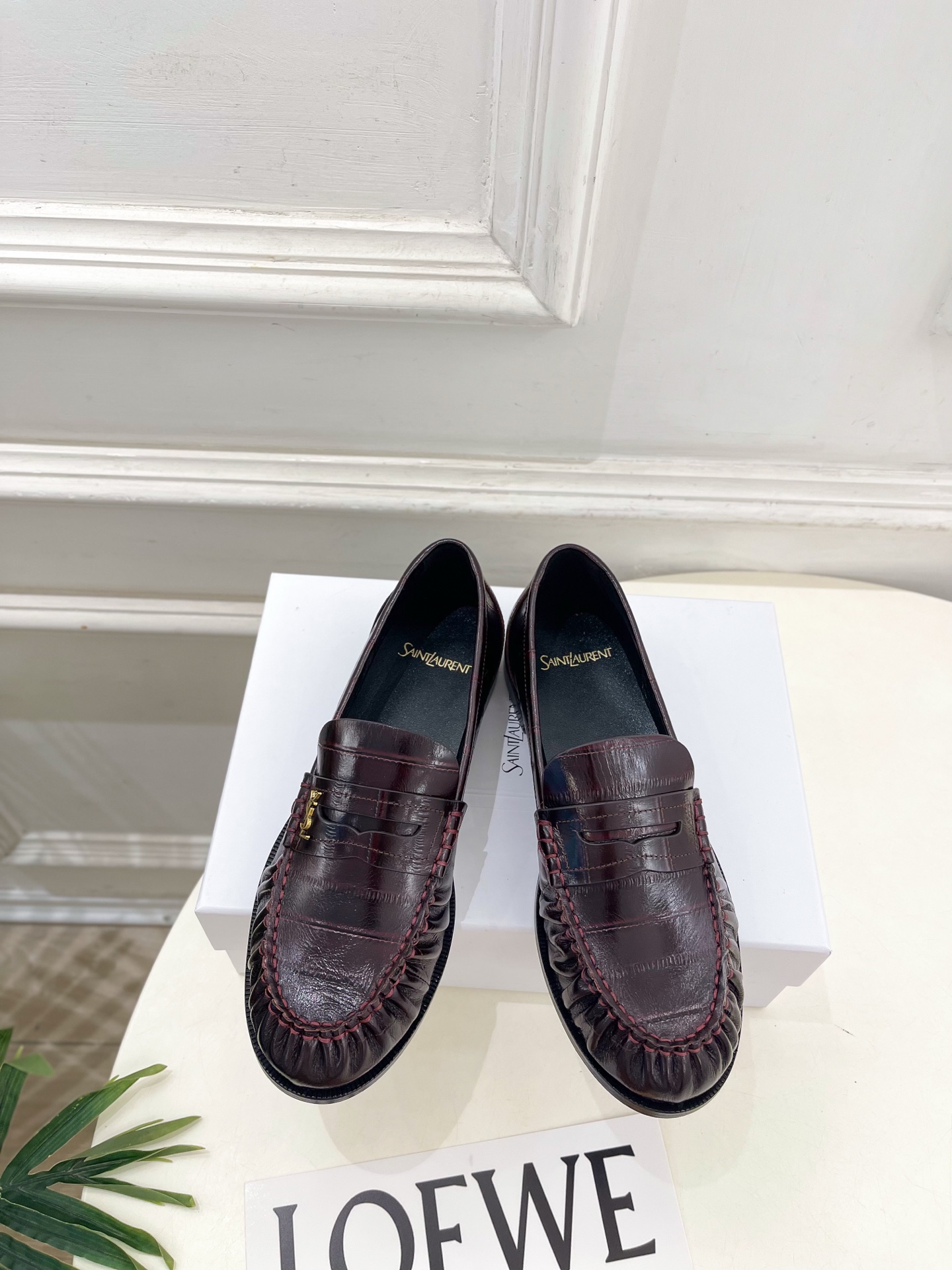 SAIN*LAURENT  圣罗兰  26𝐬𝐬  ☘️2026春夏新品YSL褶皱情侣款乐福鞋 上新☑️ ————————