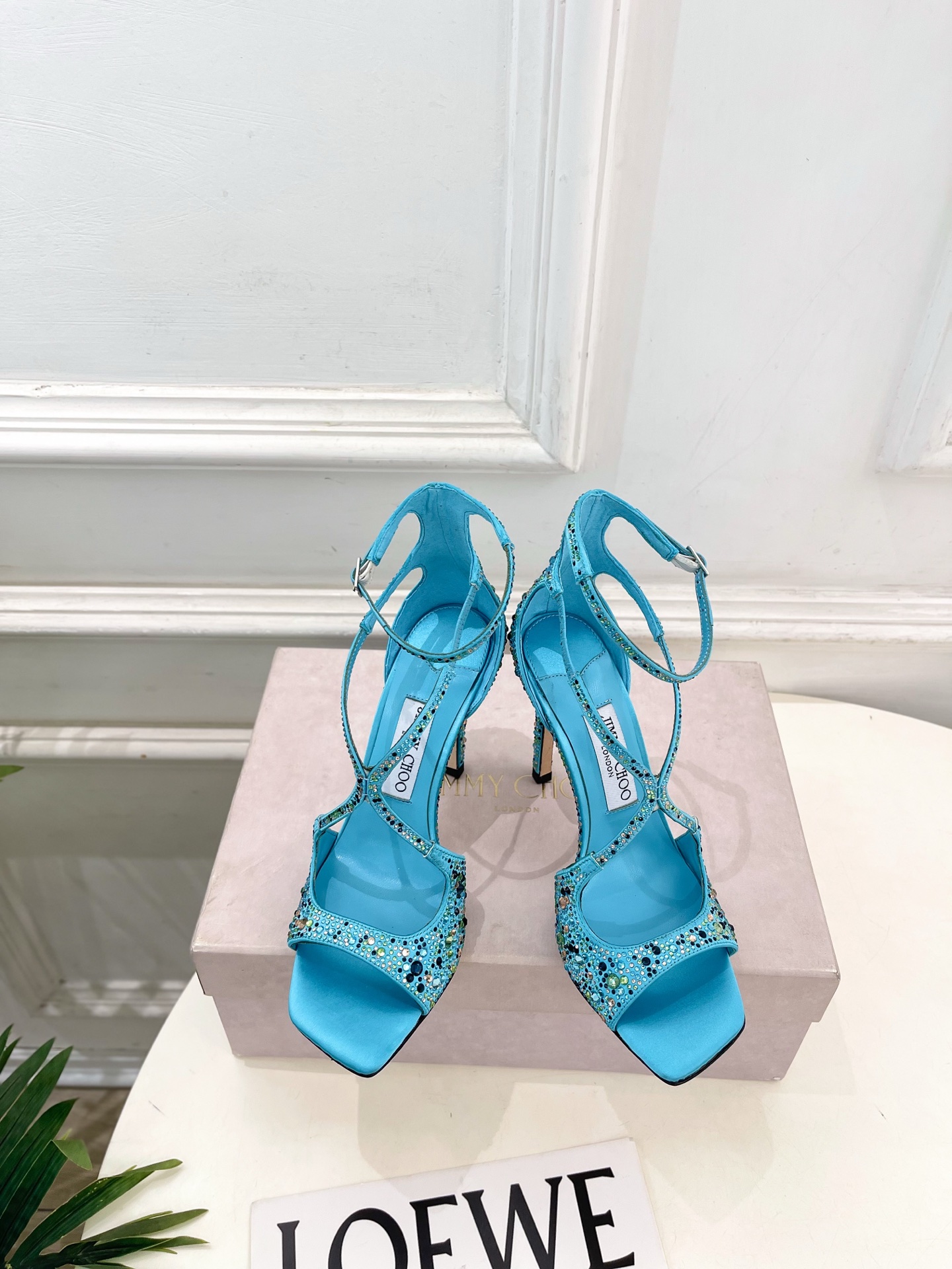JimmyChoo 吉米周 26𝐬𝐬 ———      ✨ 2026新品 专柜最新JC水钻鱼嘴高跟凉鞋  BS名媛气质款