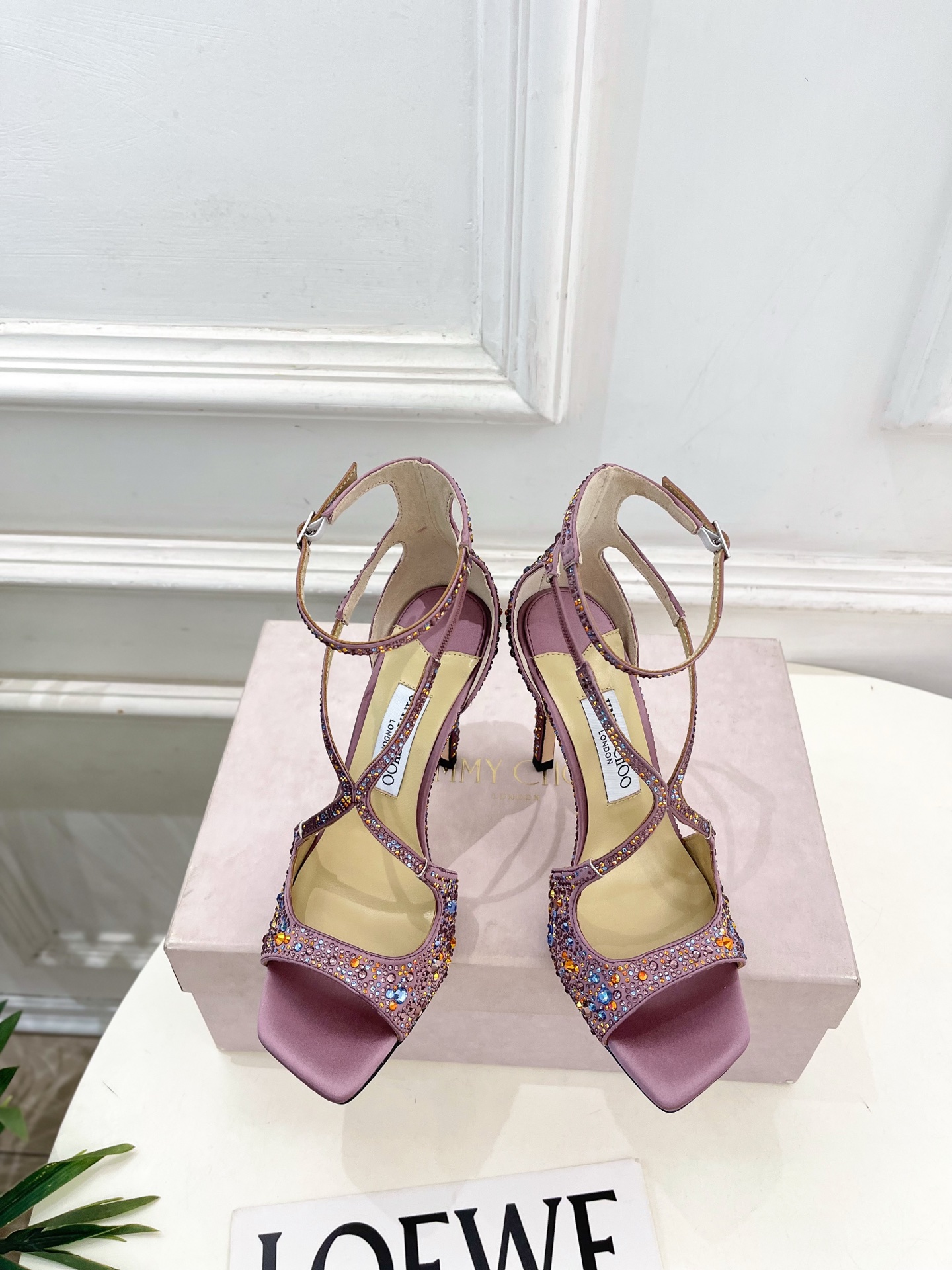 JimmyChoo 吉米周 26𝐬𝐬 ———      ✨ 2026新品 专柜最新JC水钻鱼嘴高跟凉鞋  BS名媛气质款