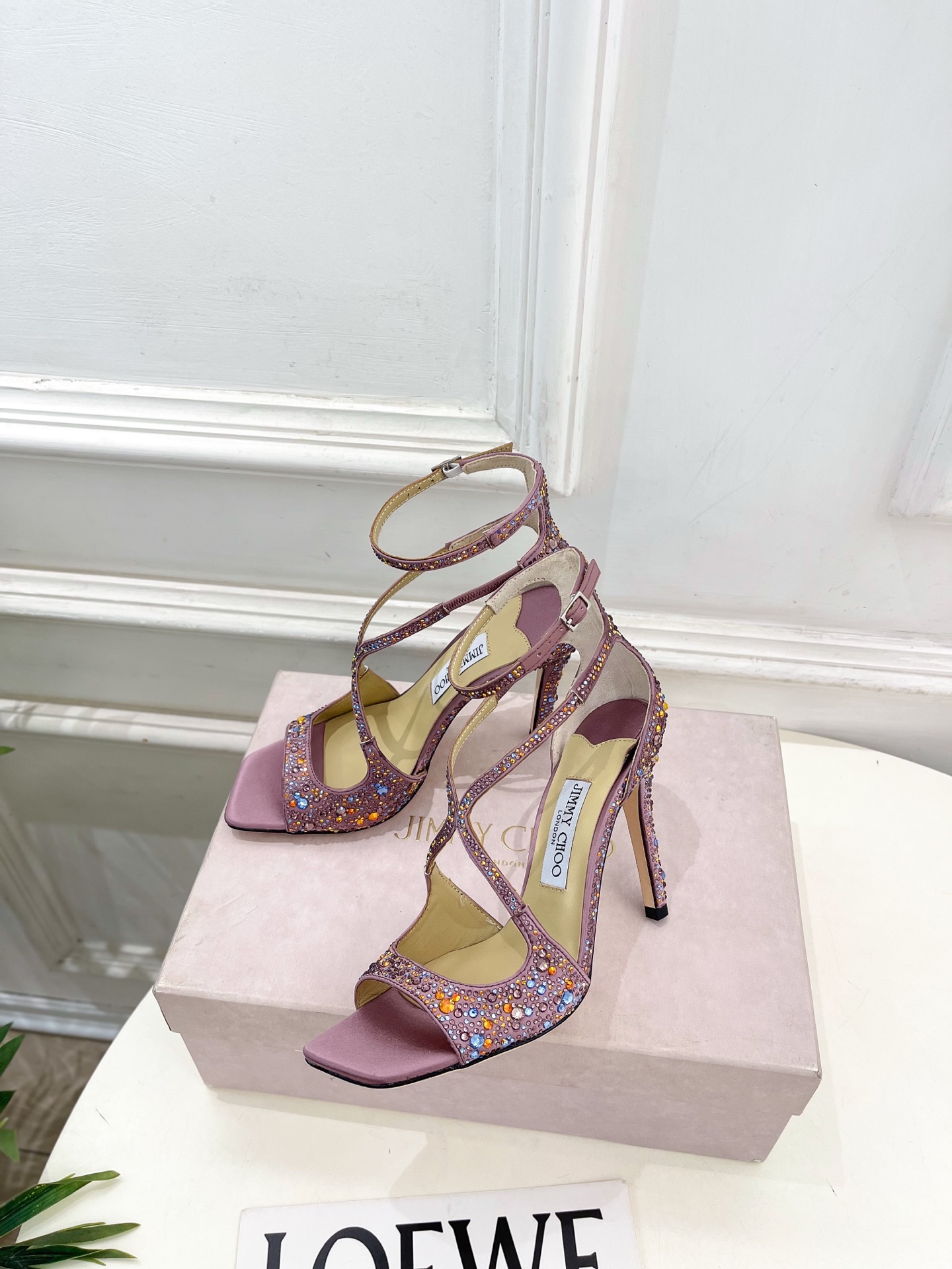 JimmyChoo 吉米周 26𝐬𝐬 ——— ✨ 2026新品 专柜最新JC水钻鱼嘴高跟凉鞋 BS名媛气质款 JimmyChoo 吉米周 26𝐬𝐬 ——— ✨ 2026新品 专柜最新JC水钻鱼嘴高跟凉鞋 BS名媛气质款