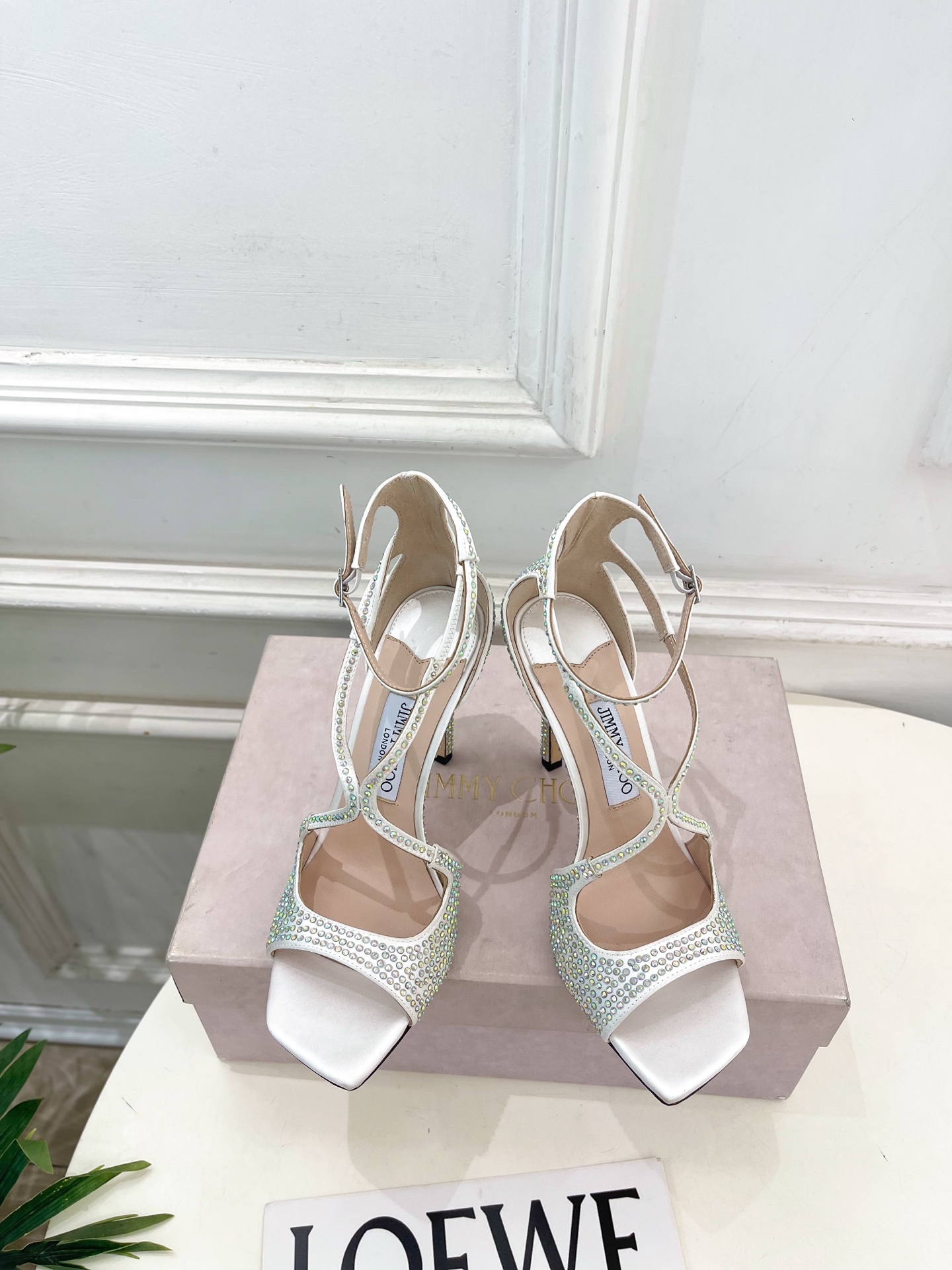 JimmyChoo 吉米周 26𝐬𝐬 ———      ✨ 2026新品 专柜最新JC水钻鱼嘴高跟凉鞋  BS名媛气质款