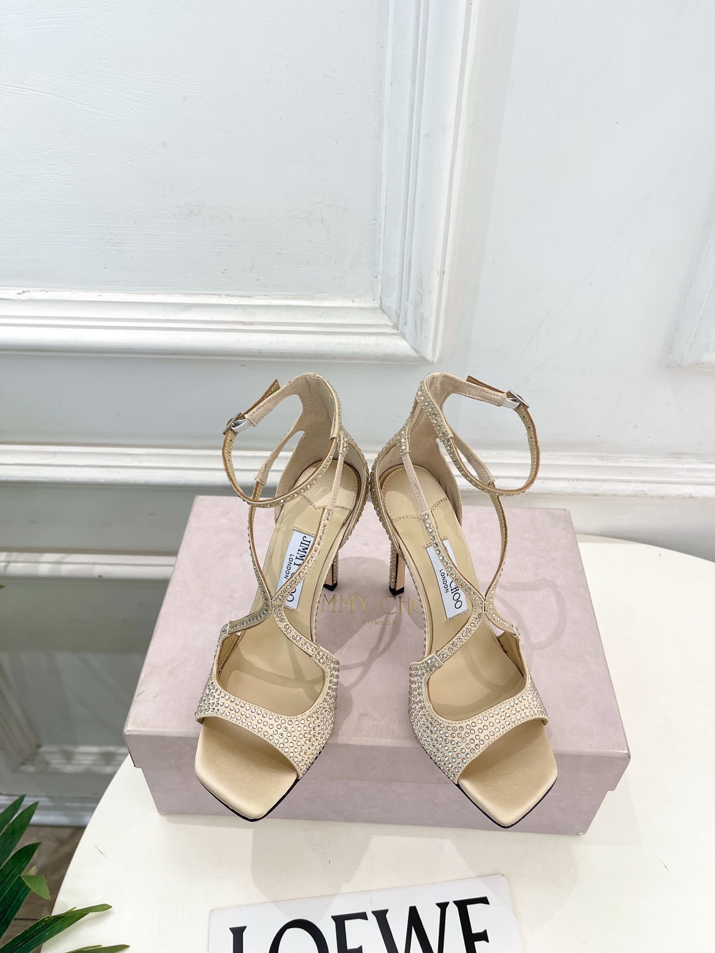 JimmyChoo 吉米周 26𝐬𝐬 ———      ✨ 2026新品 专柜最新JC水钻鱼嘴高跟凉鞋  BS名媛气质款