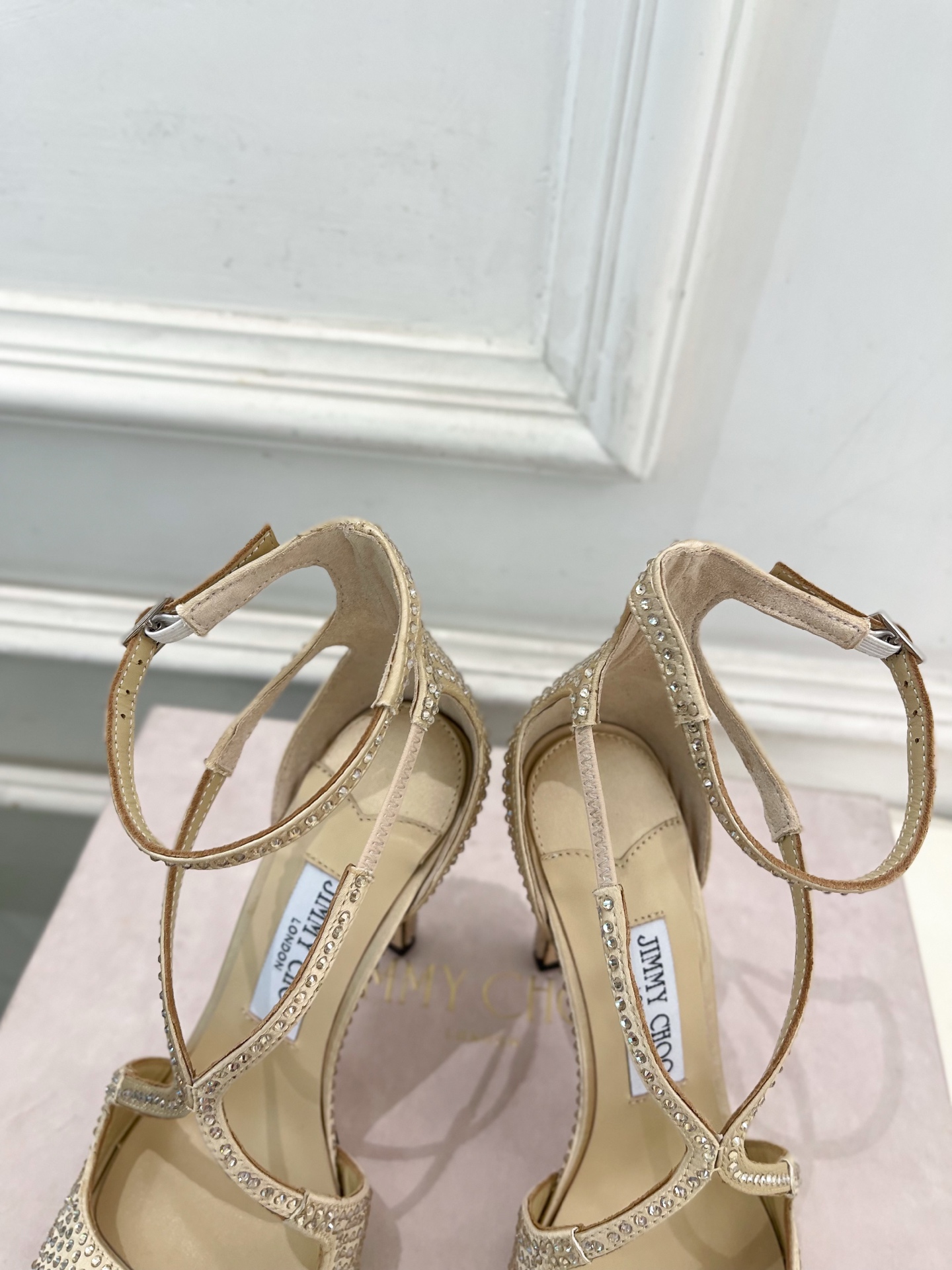 JimmyChoo 吉米周 26𝐬𝐬 ——— ✨ 2026新品 专柜最新JC水钻鱼嘴高跟凉鞋 BS名媛气质款 JimmyChoo 吉米周 26𝐬𝐬 ——— ✨ 2026新品 专柜最新JC水钻鱼嘴高跟凉鞋 BS名媛气质款