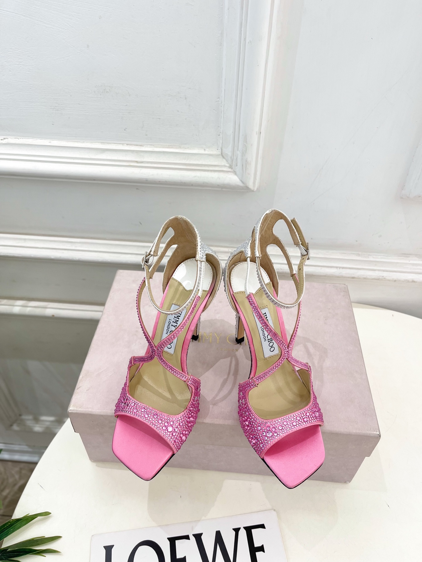 JimmyChoo 吉米周 26𝐬𝐬 ———      ✨ 2026新品 专柜最新JC水钻鱼嘴高跟凉鞋  BS名媛气质款