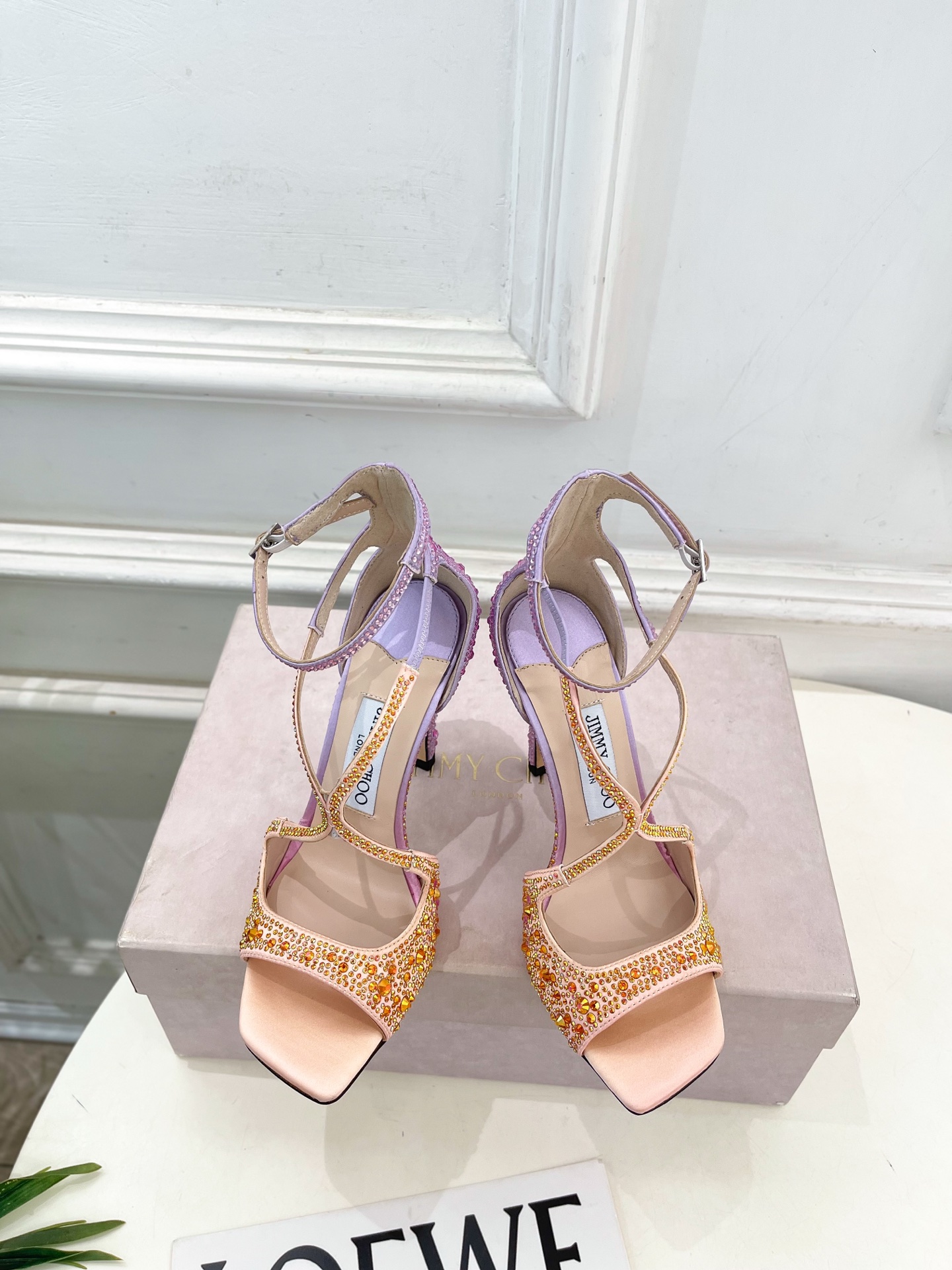 JimmyChoo 吉米周 26𝐬𝐬 ———      ✨ 2026新品 专柜最新JC水钻鱼嘴高跟凉鞋  BS名媛气质款