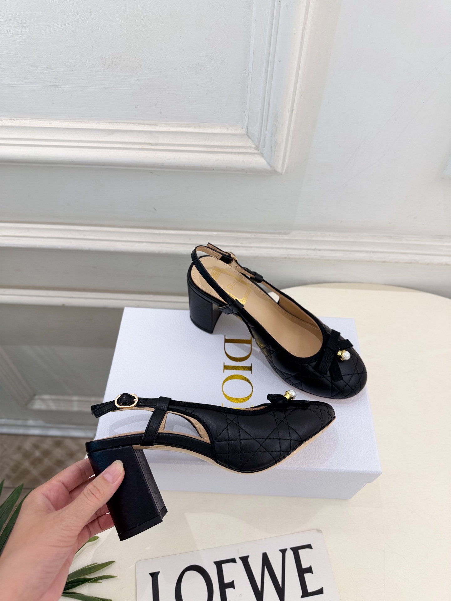 Dior |  迪奥  26𝐬𝐬  🧡💚2026秋冬新品 顶级版本⚠️ 专柜主打新款 J'Adio藤格纹珍珠蝴蝶结后空高