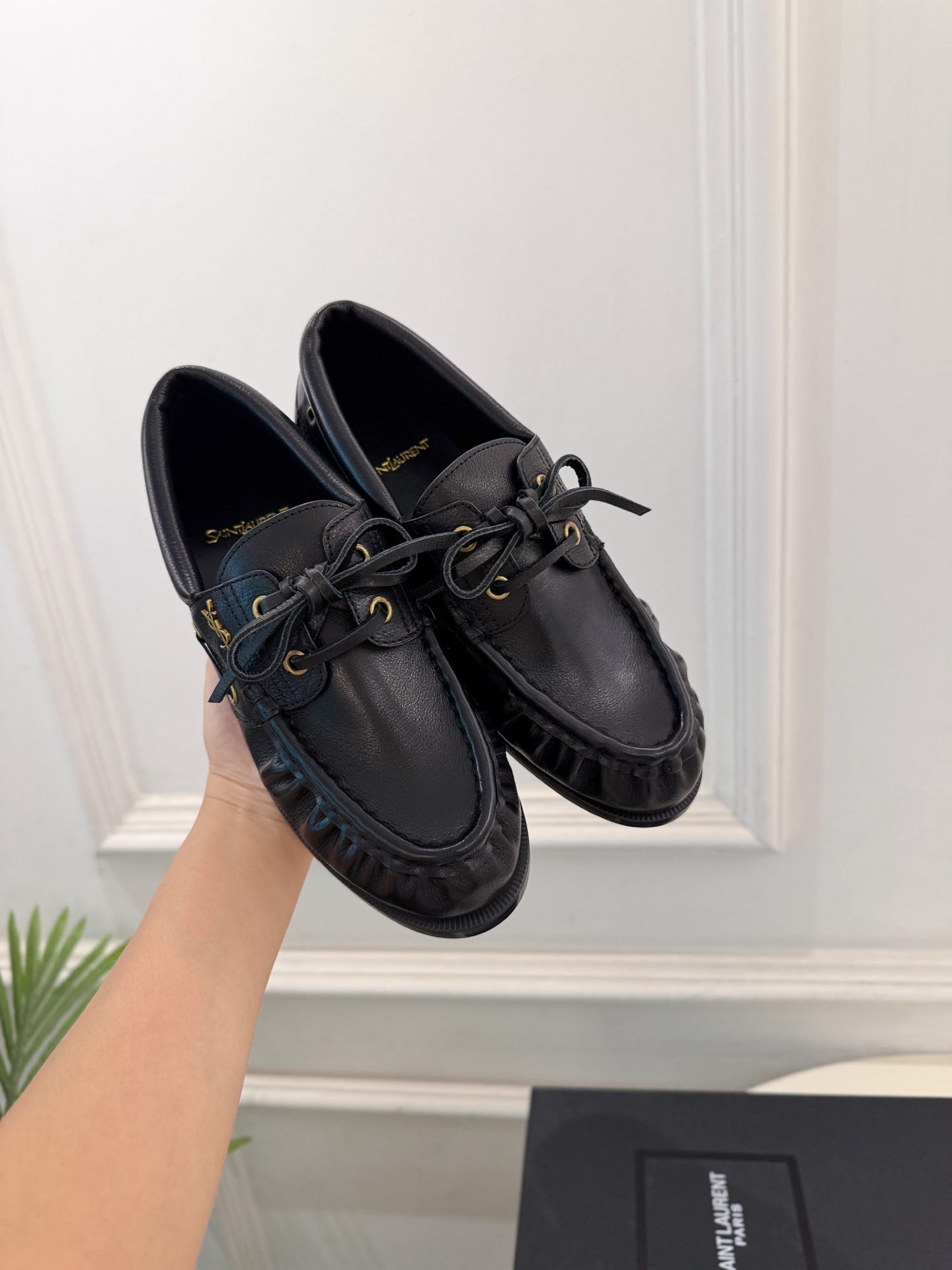 SAIN*LAURENT  圣罗兰  26𝐬𝐬  ☘️2026秋冬新品YSL经典褶皱情侣款乐福小皮鞋 上新☑️ ————