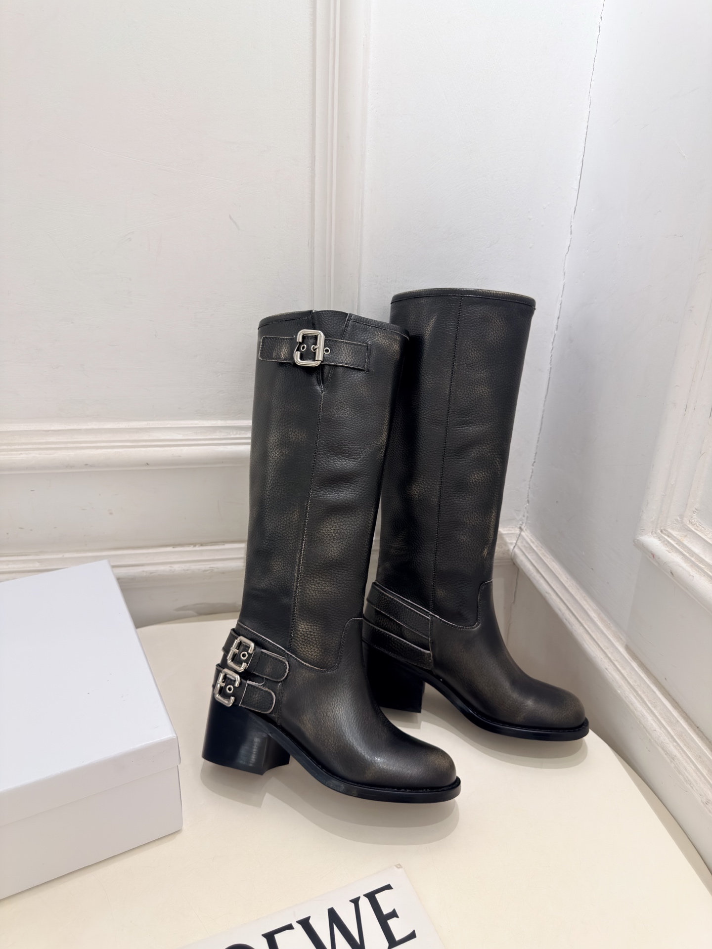 Chloé | 克洛伊 26𝐬𝐬  ⭐️今日推荐 2026秋冬新品 经典皮带扣做旧擦色粗跟短靴 长靴上新🆕 ❥ BS升级