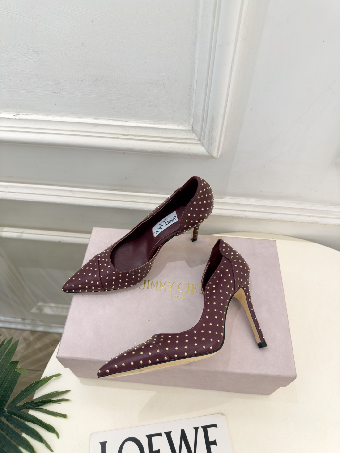 JimmyChoo 吉米周 26𝐬𝐬 ———      ✨ 2026秋冬新品 专柜最新 JC尖头鉚钉内空高跟鞋  BS名