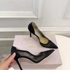 JimmyChoo 吉米周 26𝐬𝐬 ——— ✨ 2026秋冬新品 专柜最新JC尖头网纱水钻内空高跟鞋 BS JimmyChoo 吉米周 26𝐬𝐬 ——— ✨ 2026秋冬新品 专柜最新JC尖头网纱水钻内空高跟鞋 BS