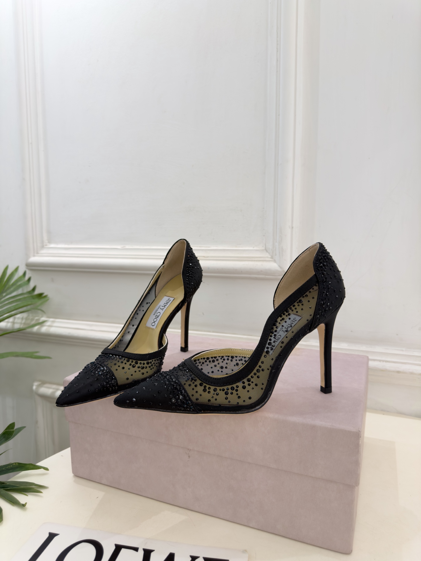 JimmyChoo 吉米周 26𝐬𝐬 ——— ✨ 2026秋冬新品 专柜最新JC尖头网纱水钻内空高跟鞋 BS JimmyChoo 吉米周 26𝐬𝐬 ——— ✨ 2026秋冬新品 专柜最新JC尖头网纱水钻内空高跟鞋 BS