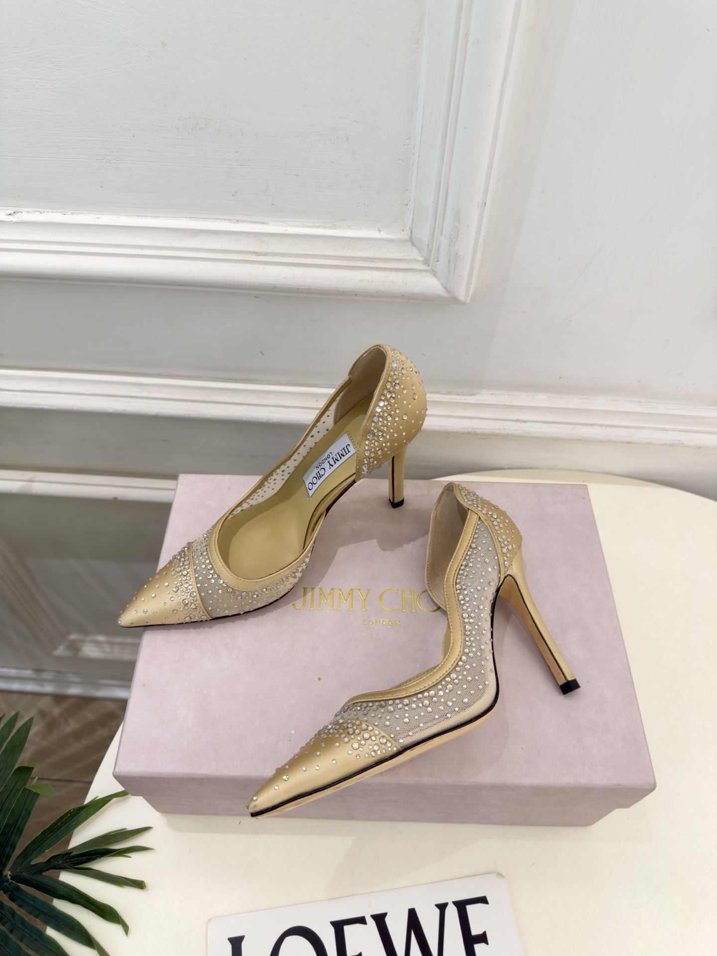 JimmyChoo 吉米周 26𝐬𝐬 ——— ✨ 2026秋冬新品 专柜最新JC尖头网纱水钻内空高跟鞋 BS JimmyChoo 吉米周 26𝐬𝐬 ——— ✨ 2026秋冬新品 专柜最新JC尖头网纱水钻内空高跟鞋 BS