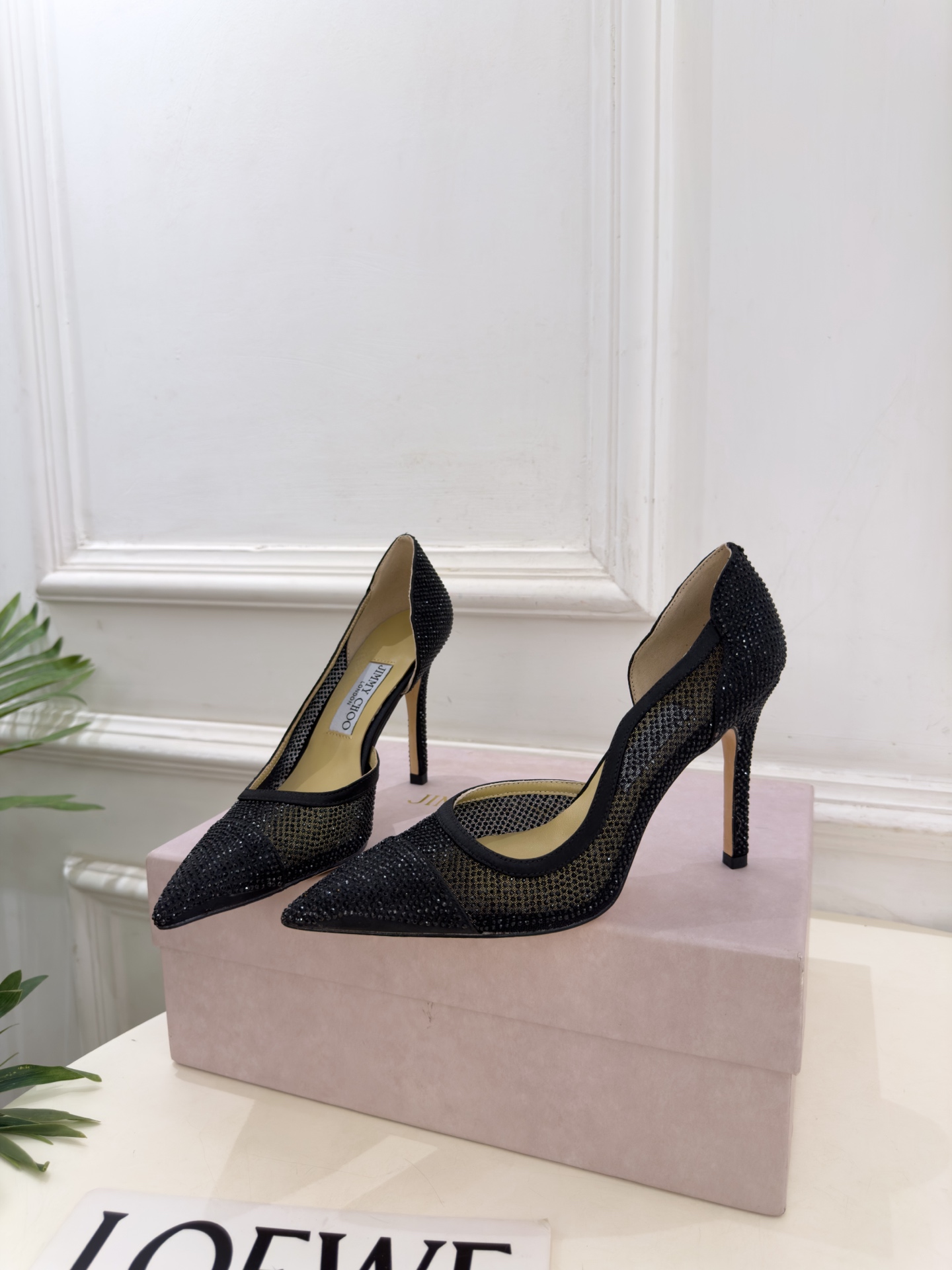 JimmyChoo 吉米周 26𝐬𝐬 ——— ✨ 2026秋冬新品 专柜最新 JC尖头水晶网眼布内空高跟鞋 JimmyChoo 吉米周 26𝐬𝐬 ——— ✨ 2026秋冬新品 专柜最新 JC尖头水晶网眼布内空高跟鞋