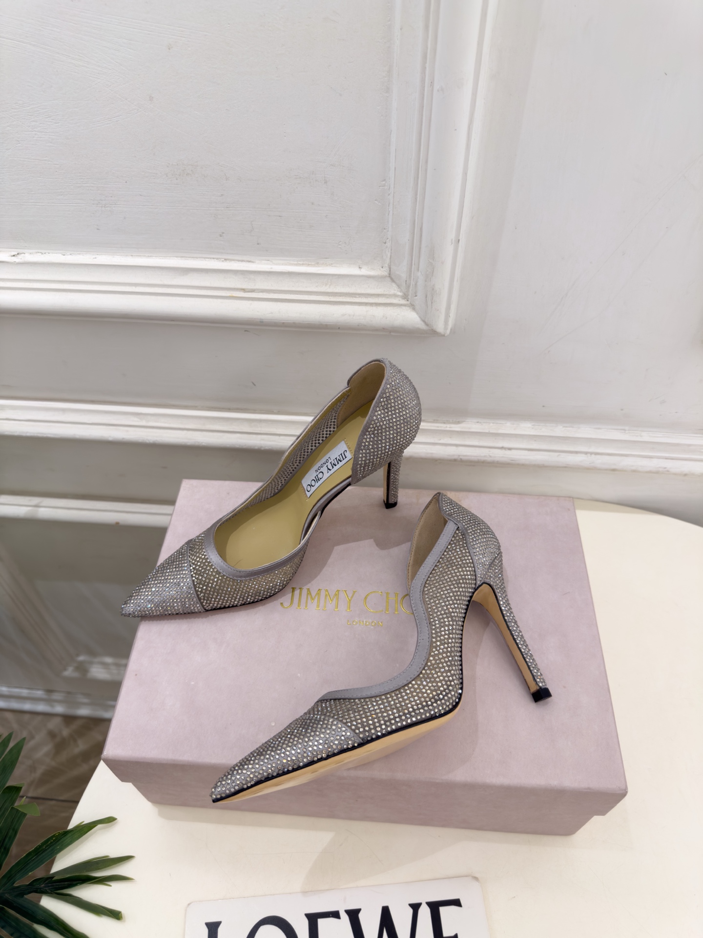 JimmyChoo 吉米周 26𝐬𝐬 ———      ✨ 2026秋冬新品 专柜最新 JC尖头水晶网眼布内空高跟鞋  