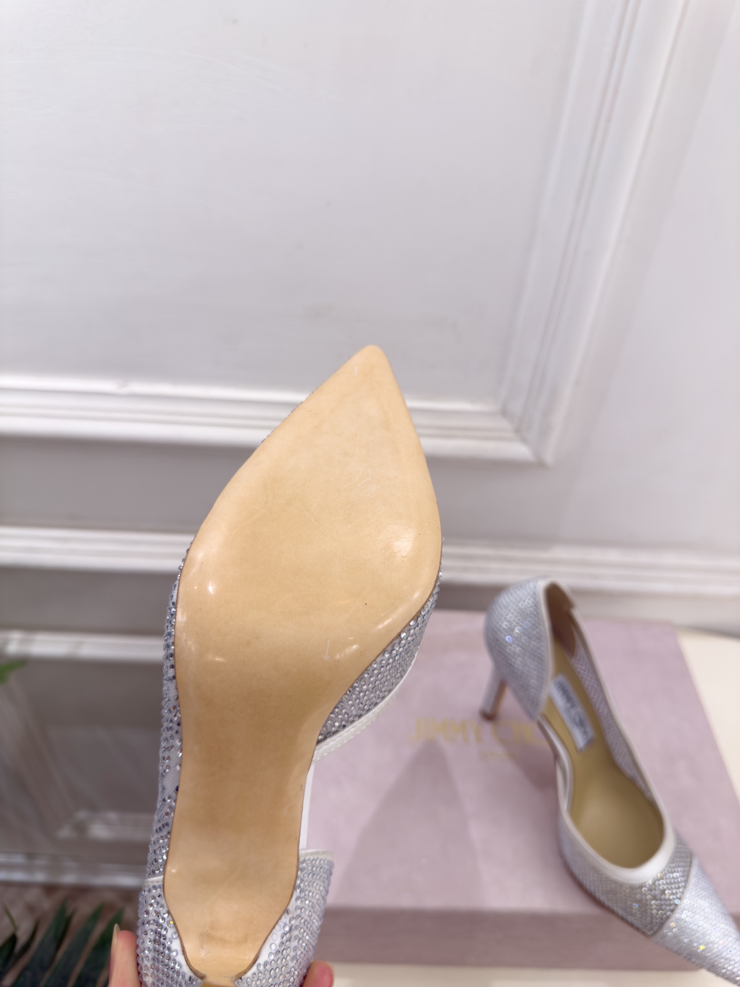 JimmyChoo 吉米周 26𝐬𝐬 ——— ✨ 2026秋冬新品 专柜最新 JC尖头水晶网眼布内空高跟鞋 JimmyChoo 吉米周 26𝐬𝐬 ——— ✨ 2026秋冬新品 专柜最新 JC尖头水晶网眼布内空高跟鞋