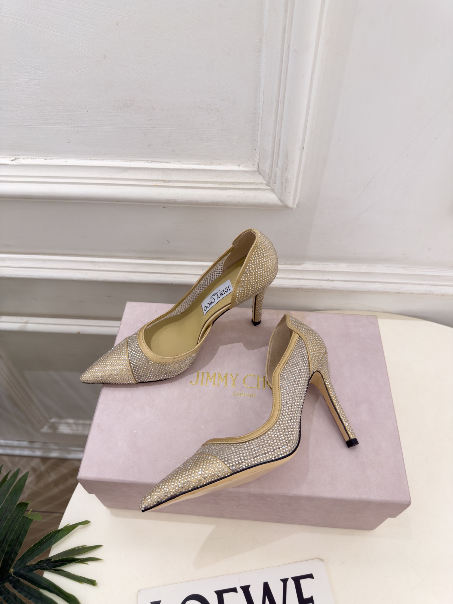 JimmyChoo 吉米周 26𝐬𝐬 ——— ✨ 2026秋冬新品 专柜最新 JC尖头水晶网眼布内空高跟鞋 JimmyChoo 吉米周 26𝐬𝐬 ——— ✨ 2026秋冬新品 专柜最新 JC尖头水晶网眼布内空高跟鞋