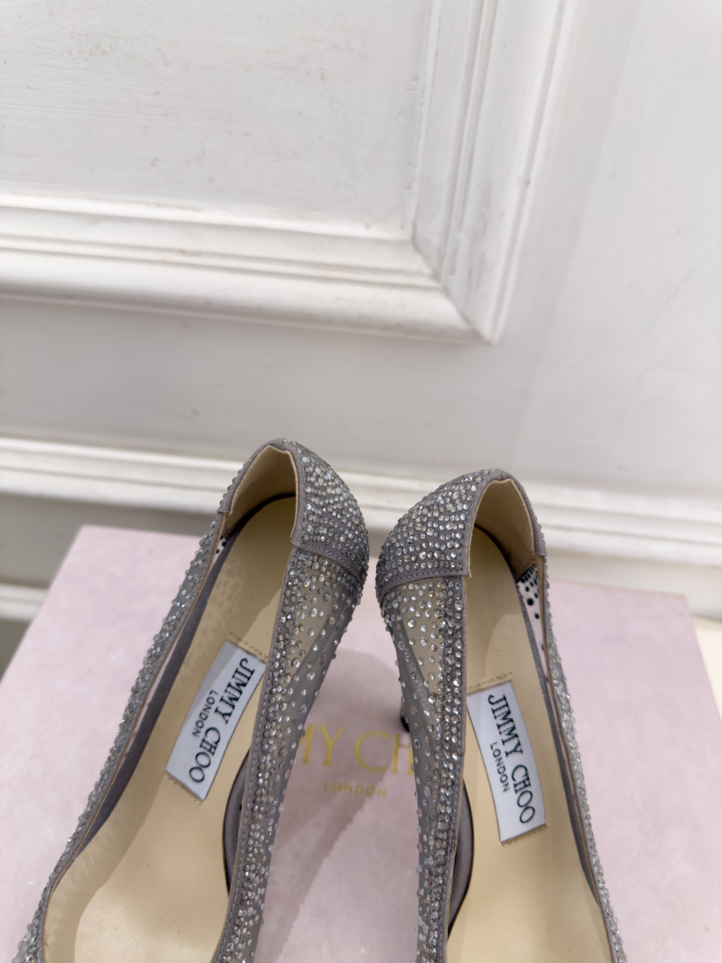 JimmyChoo 吉米周 26𝐬𝐬 ——— ✨ 2026秋冬新品 专柜最新JC尖头网纱水钻高跟鞋 BS名媛 JimmyChoo 吉米周 26𝐬𝐬 ——— ✨ 2026秋冬新品 专柜最新JC尖头网纱水钻高跟鞋 BS名媛