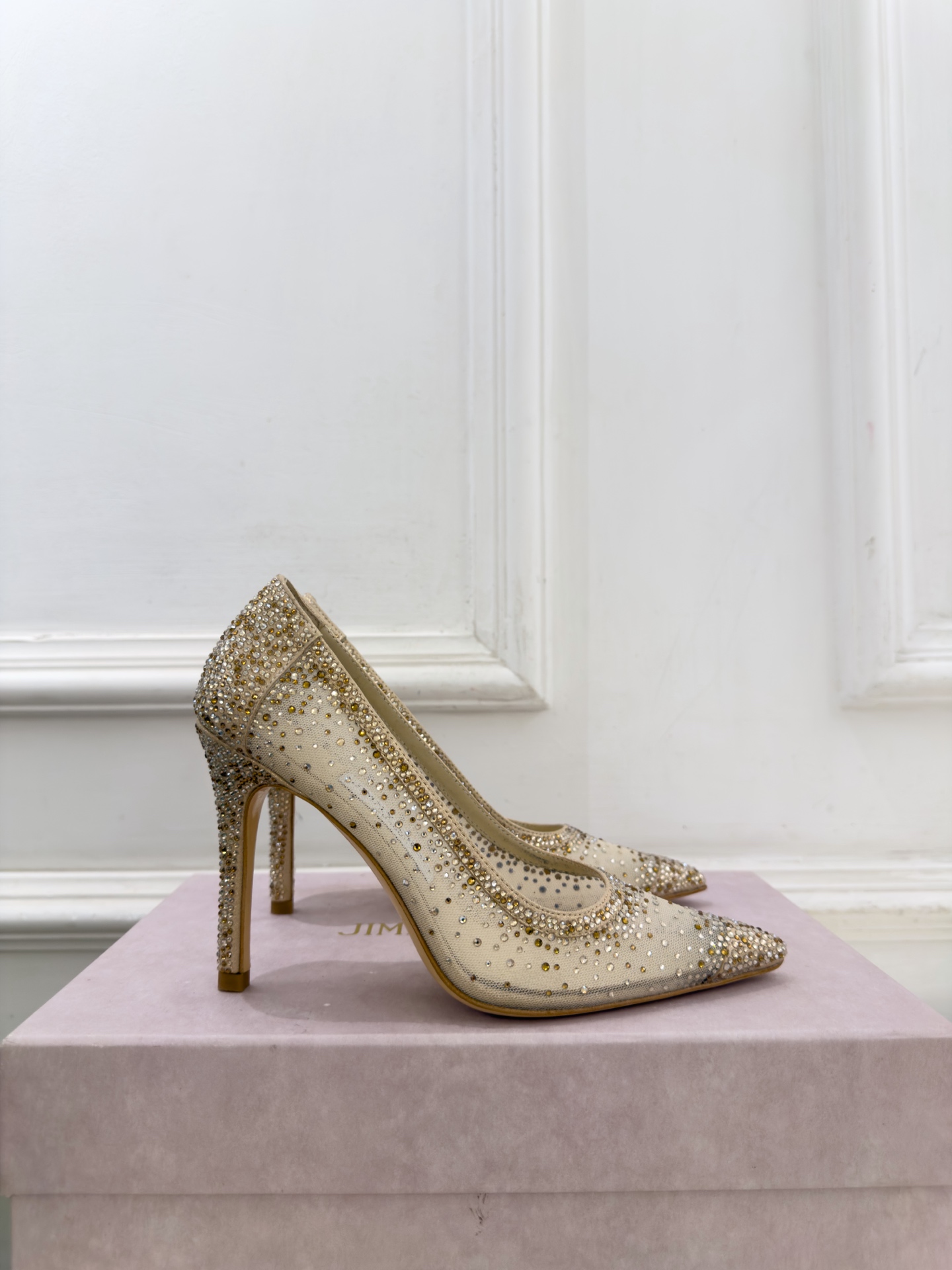 JimmyChoo 吉米周 26𝐬𝐬 ——— ✨ 2026秋冬新品 专柜最新JC尖头网纱水钻高跟鞋 BS名媛 JimmyChoo 吉米周 26𝐬𝐬 ——— ✨ 2026秋冬新品 专柜最新JC尖头网纱水钻高跟鞋 BS名媛
