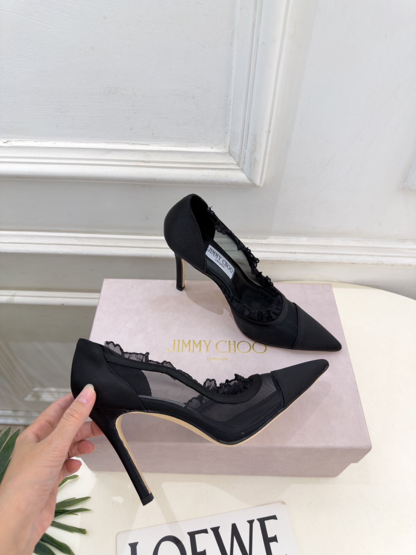 JimmyChoo 吉米周 26𝐬𝐬 ——— ✨ 2026秋冬新品 专柜最新 JC尖头网纱内空高跟鞋 BS名 JimmyChoo 吉米周 26𝐬𝐬 ——— ✨ 2026秋冬新品 专柜最新 JC尖头网纱内空高跟鞋 BS名