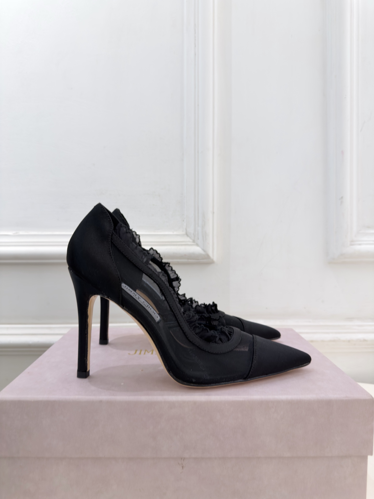JimmyChoo 吉米周 26𝐬𝐬 ——— ✨ 2026秋冬新品 专柜最新 JC尖头网纱内空高跟鞋 BS名 JimmyChoo 吉米周 26𝐬𝐬 ——— ✨ 2026秋冬新品 专柜最新 JC尖头网纱内空高跟鞋 BS名
