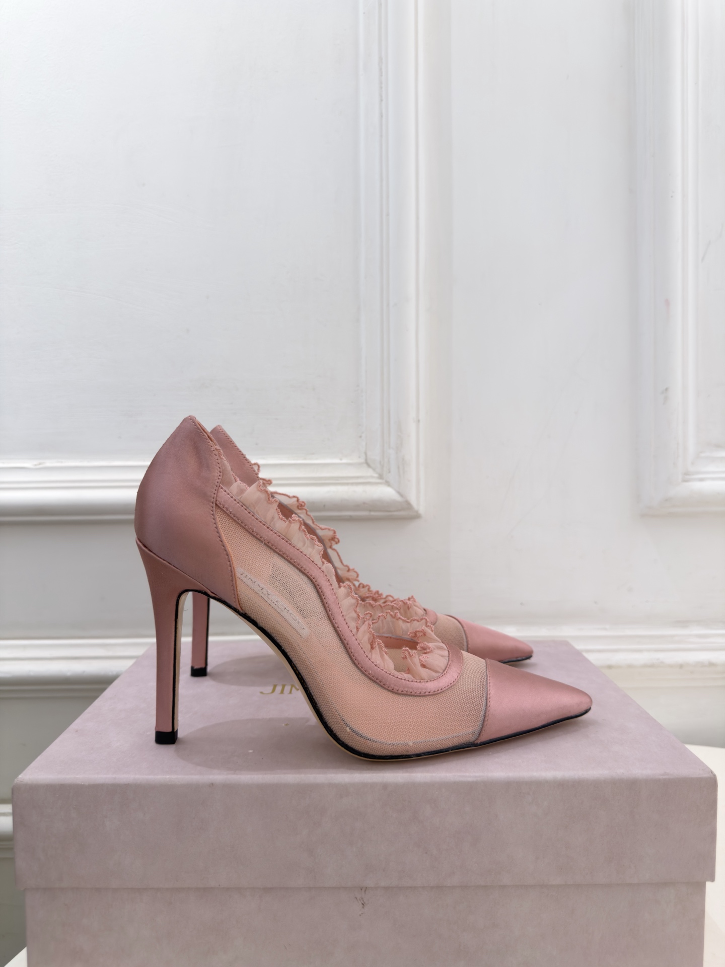 JimmyChoo 吉米周 26𝐬𝐬 ——— ✨ 2026秋冬新品 专柜最新 JC尖头网纱内空高跟鞋 BS名 JimmyChoo 吉米周 26𝐬𝐬 ——— ✨ 2026秋冬新品 专柜最新 JC尖头网纱内空高跟鞋 BS名